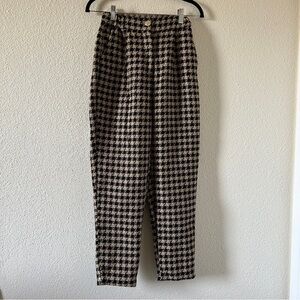 A Collection PP Tweed Trousers Women’s XS/S Houndstooth Check Preppy Academia